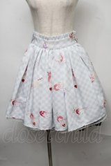 Ank Rouge / クリームソーダギンガムスカート  サックス S-25-07-18-055-CA-PA-AS-ZS