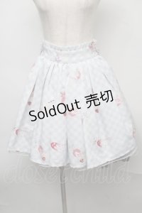 Ank Rouge / クリームソーダギンガムスカート  サックス S-25-07-18-055-CA-PA-AS-ZS