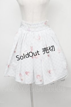 画像1: Ank Rouge / クリームソーダギンガムスカート  サックス S-25-07-18-055-CA-PA-AS-ZS