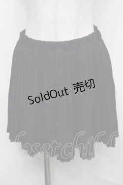 画像1: axes femme / レース使いプリーツキュロット  黒 S-25-07-18-060-AX-SK-HR-ZS