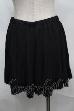 画像2: axes femme / レース使いプリーツキュロット  黒 S-25-07-18-060-AX-SK-HR-ZS