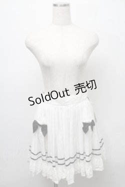 画像1: ALICE and the PIRATES / アリスのローンフリルエプロン  白ｘ黒 S-25-07-18-012-PA-SK-HR-ZS