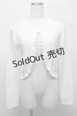 Catherine Cottage / 透かし柄コットンニットボレロ  白 S-25-07-18-014-LO-BL-HR-ZS