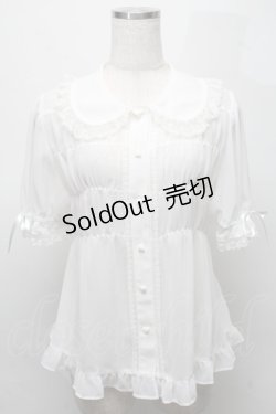 画像1: BABY,THE STARS SHINE BRIGHT / 袖取り外しシフォンベビードールブラウス  白 S-25-07-18-015-BA-BL-HR-ZS