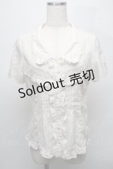 axes femme / レース使いドビードットブラウス  キナリ S-25-07-18-021-AX-BL-HR-ZS