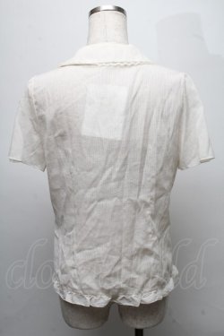 画像2: axes femme / レース使いドビードットブラウス  キナリ S-25-07-18-021-AX-BL-HR-ZS