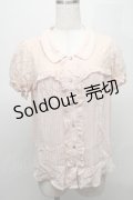 axes femme / レース襟付きブラウス  ピンク S-25-07-18-027-AX-BL-HR-ZI