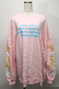 Candy Stripper / CINNAMOROLL BIG SWEAT  ピンク S-25-07-18-028-PU-BL-HR-ZS