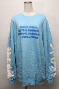 Candy Stripper / CINNAMOROLL BIG SWEAT  ブルー S-25-07-18-029-PU-BL-HR-ZS
