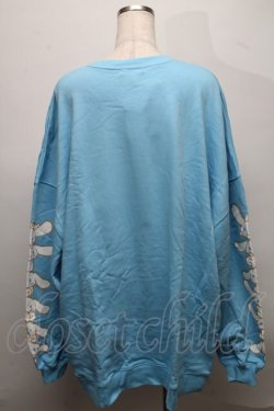 画像2: Candy Stripper / CINNAMOROLL BIG SWEAT  ブルー S-25-07-18-029-PU-BL-HR-ZS