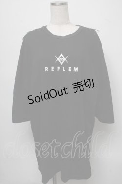 画像1: REFLEM / ショルダーリングカットソー  黒 S-25-07-18-032-PU-TO-AS-ZS