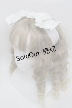 画像1: Jane Marple Dans Le Salon / リボンヘアバンド  白 S-25-07-18-005-JM-AC-HR-ZS