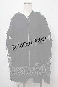 REFLEM / カッティングショルダーパーカー  黒 S-25-07-18-033-PU-TO-AS-ZS