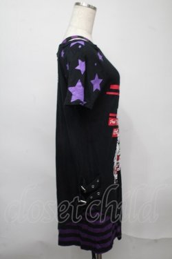 画像3: Deorart / ボーダー切替カットソー  黒ｘ紫 S-25-07-18-034-PU-TO-AS-ZS