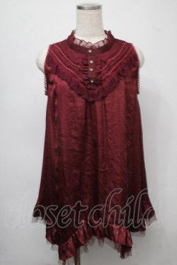 画像1: axes femme / イレヘムボータイリボンチュニ  ワイン S-25-07-18-035-AX-TO-HR-ZS