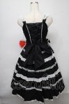 画像2: BABY,THE STARS SHINE BRIGHT / Maison de Petite Rubanジャンパースカート  黒ｘ白 S-25-07-18-036-BA-OP-HR-ZS (2)