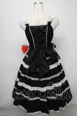 画像2: BABY,THE STARS SHINE BRIGHT / Maison de Petite Rubanジャンパースカート  黒ｘ白 S-25-07-18-036-BA-OP-HR-ZS