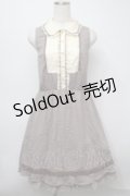 axes femme / バックティアード切替ワンピース  ブラウンｘキナリ S-25-07-18-039-AX-BL-HR-ZS