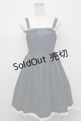 axes femme kawaii / おさんぽテリア柄ジャンスカ  グリーン S-25-07-20-044-AX-OP-AS-ZS