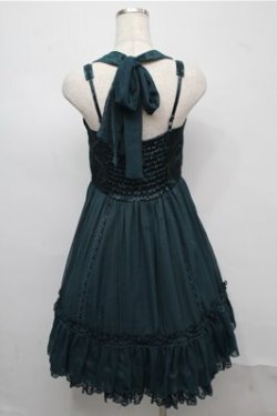 画像2: axes femme / レース切替ホルターネックシフォンワンピース  グリーン S-25-07-20-045-AX-OP-HR-ZS