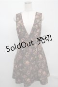 axes femme / クラシカル花柄ワンピース  ブラウン S-25-07-20-050-AX-OP-HR-ZS