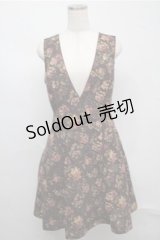 axes femme / クラシカル花柄ワンピース  ブラウン S-25-07-20-050-AX-OP-HR-ZS