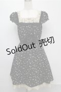 axes femme / ランダムドットワンピース  黒 S-25-07-20-052-AX-OP-HR-ZI