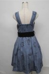 画像2: Fi.n.t / ベルト付きクローゼット柄ワンピース  ブルー S-25-07-20-055-CA-OP-HR-ZT261 (2)