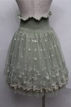 画像2: axes femme / バタフライ刺繍ハイウエストスカート  グリーン S-25-07-20-057-AX-SK-HR-ZS