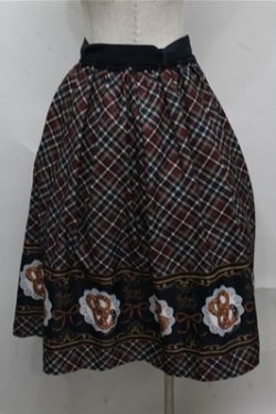 画像2: axes femme POETIQUE / プレッツェルベルト付スカート  ワインｘ紺 S-25-07-20-059-AX-SK-HR-ZS