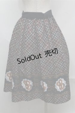 画像2: axes femme POETIQUE / プレッツェルベルト付スカート  ワインｘ紺 S-25-07-20-059-AX-SK-HR-ZS