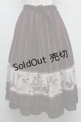 axes femme / パリトラベルパネル柄スカート  ワイン S-25-07-20-060-AX-SK-HR-ZS