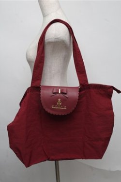 画像1: m petit by misako / AMフラップエコバッグ  ワイン S-25-07-20-011-LO-ZA-HR-ZS