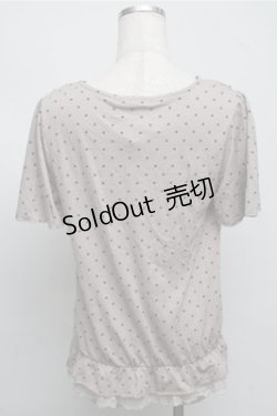 画像2: axes femme / ブラウス風ドットカットソー  ブラウン S-25-07-20-019-AX-TO-HR-ZI
