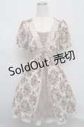 axes femme / 花柄半袖ワンピース  キナリ S-25-07-20-022-AX-OP-HR-ZS