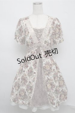 画像1: axes femme / 花柄半袖ワンピース  キナリ S-25-07-20-022-AX-OP-HR-ZS