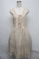 axes femme / Iラインレースアップワンピース  キナリ S-25-07-20-023-AX-OP-HR-ZI