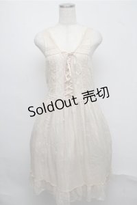 axes femme / Iラインレースアップワンピース  キナリ S-25-07-20-023-AX-OP-HR-ZI