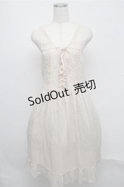画像1: axes femme / Iラインレースアップワンピース  キナリ S-25-07-20-023-AX-OP-HR-ZI