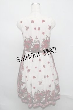 画像2: axes femme / スカーフパネル柄ワンピース  ワイン S-25-07-20-026-AX-OP-HR-ZI