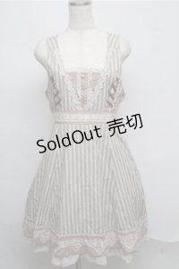 axes femme / ストライプ柄ジャンドレ  ベージュ S-25-07-20-027-AX-SK-HR-ZS