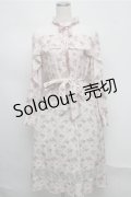 axes femme / ヨークレース小花プリントワンピース  ピンク S-25-07-20-028-AX-OP-HR-ZS