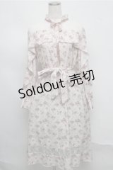 axes femme / ヨークレース小花プリントワンピース  ピンク S-25-07-20-028-AX-OP-HR-ZS