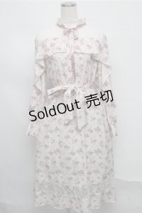 axes femme / ヨークレース小花プリントワンピース  ピンク S-25-07-20-028-AX-OP-HR-ZS
