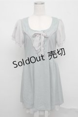 axes femme / オーナメントジャガドワンピース  グリーン S-25-07-20-036-AX-OP-HR-ZS