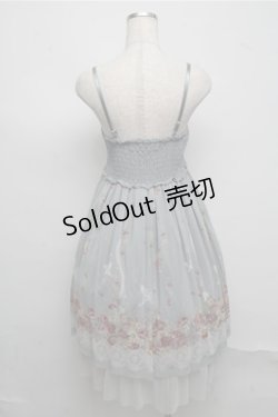 画像2: axes femme / 花×蝶チュールプリントスカート  サックス S-25-07-20-039-AX-SK-HR-ZS
