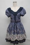 画像1: axes femme / 馬車柄ワンピース  ブルー S-25-07-20-041-AX-OP-HR-ZT390 (1)