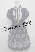 axes femme / ブロッキングフロッキーワンピース  紺 S-25-07-20-042-AX-OP-HR-ZI