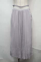 axes femme / 編み上げプリーツスカウチョ  ラベンダー S-25-07-21-055-AX-PA-AS-ZS