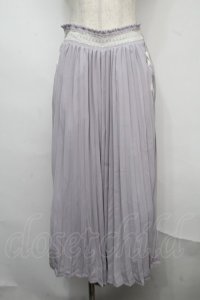 axes femme / 編み上げプリーツスカウチョ  ラベンダー S-25-07-21-055-AX-PA-AS-ZS
